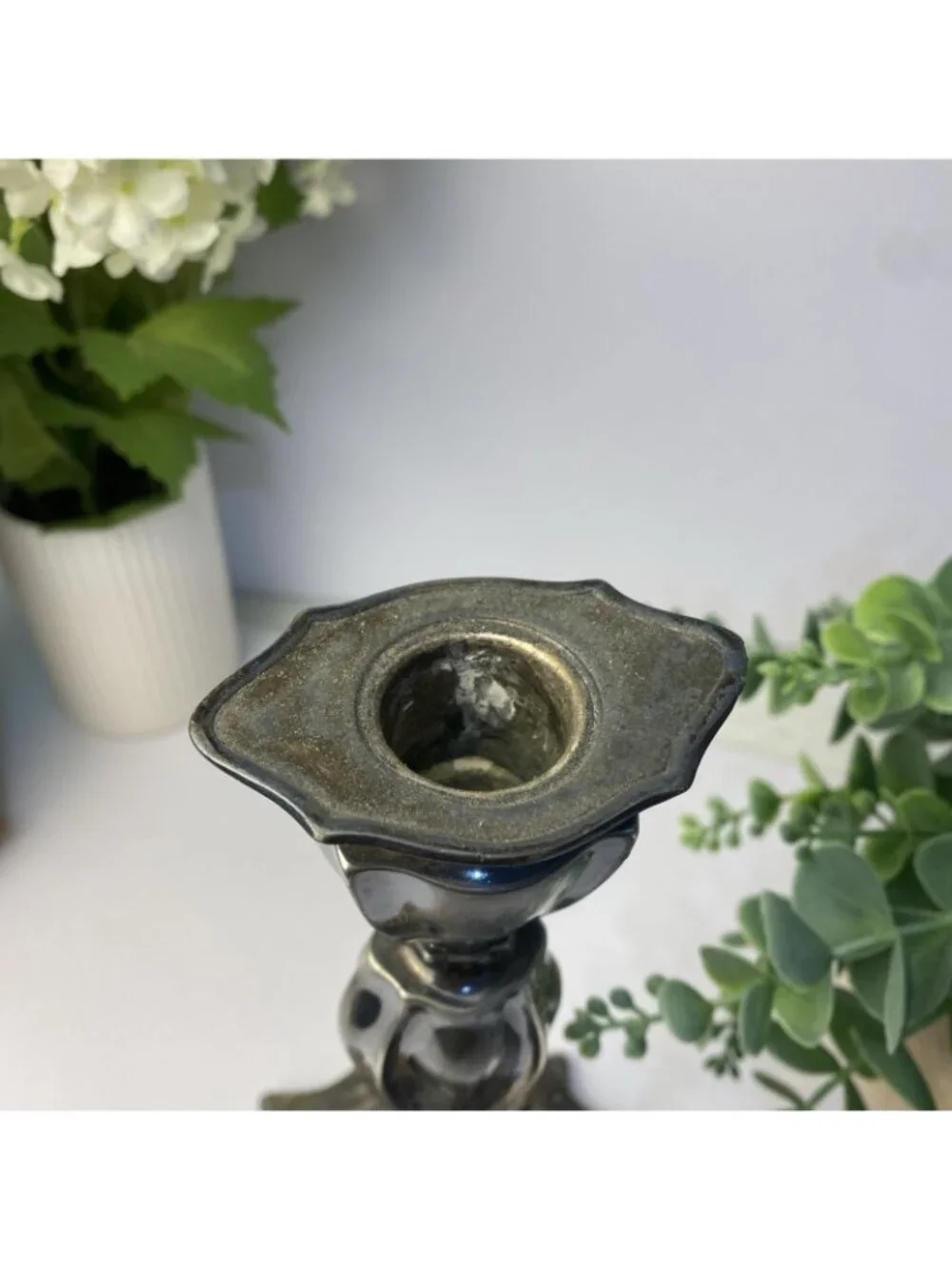 Vintage Victorian Style Silver Plated Single Candlestick Holder Derby Silver Co